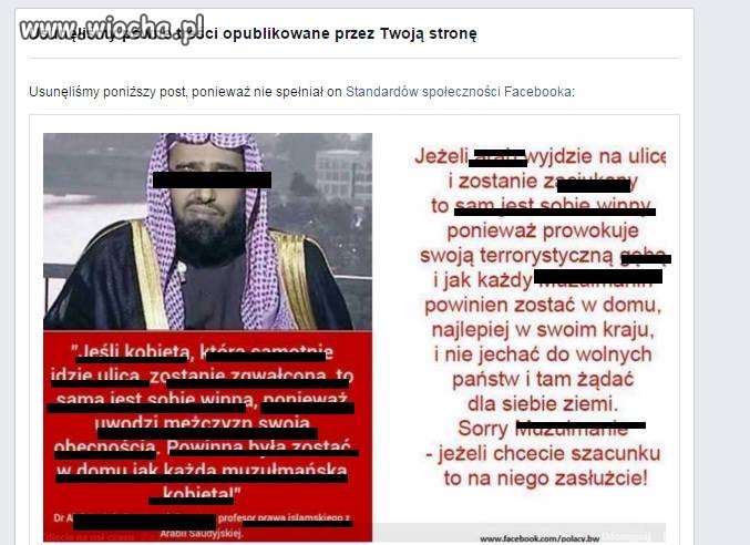 Facebook boi się muslimów