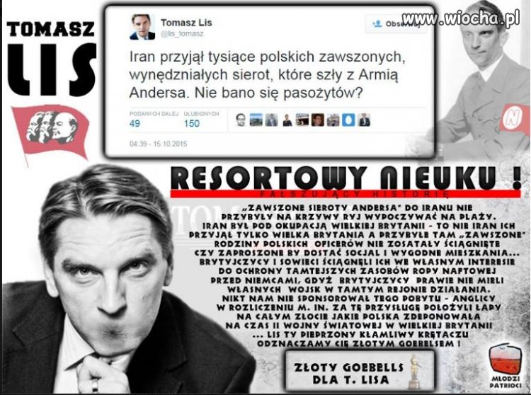 Złoty Goebbels dla Lisa.