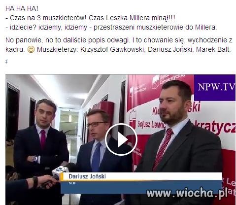 Obgadywali Millera a jak wyszedł do nich ...