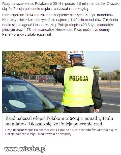 Policja? Polecenie rządu łupić Polaków ile się da