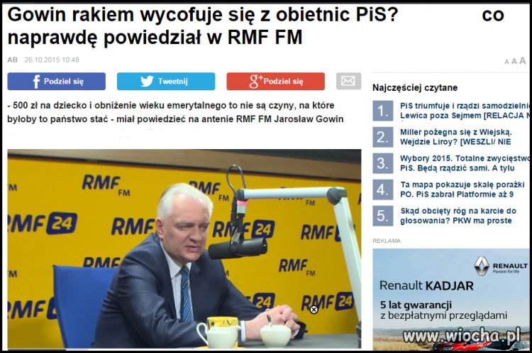 Haha Szydło rano mówiła, że Gowin to nie 100%
