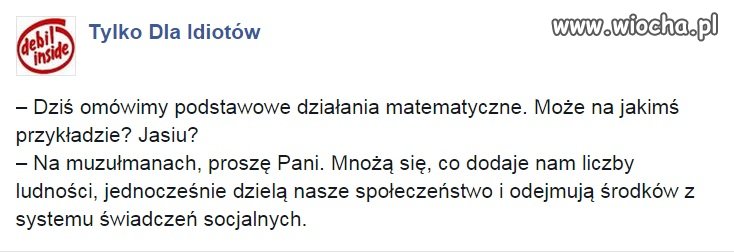 Pozwolę sobie dodać mały dowcip