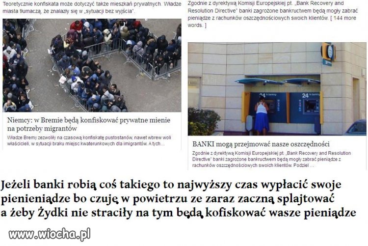 Czas wypłacić pieniądze z banku i do skarpety.