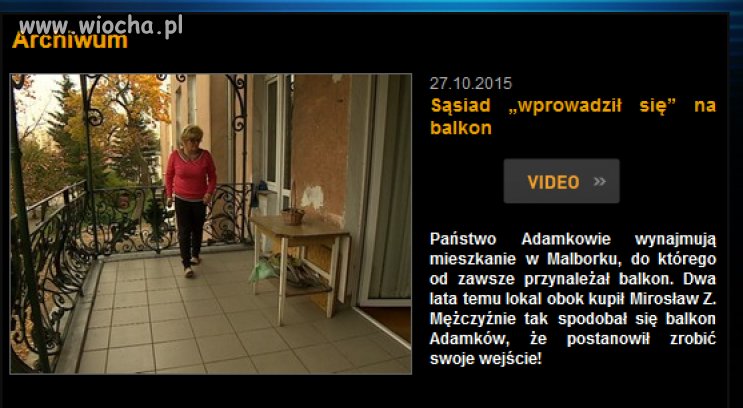 Spodobał mu się ich balkon