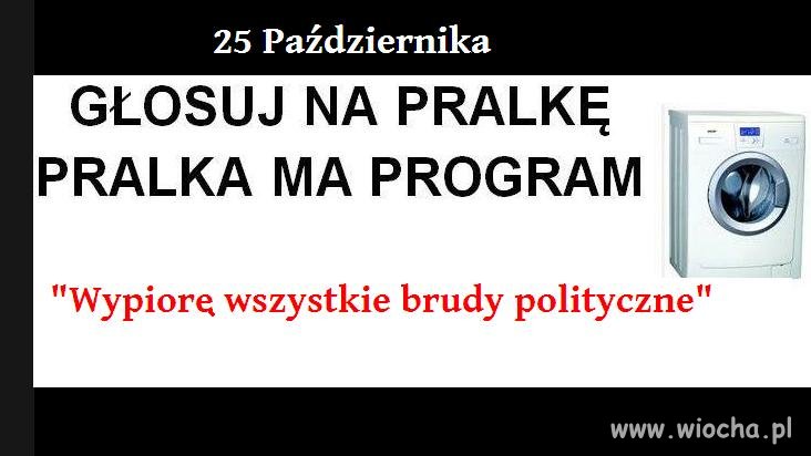25 października głosujemy na pralkę.