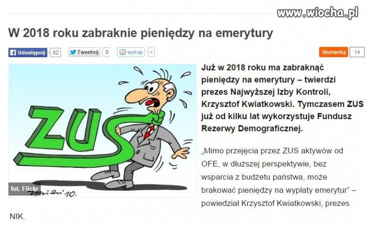Jak miałem OFE to miałem kasę własną