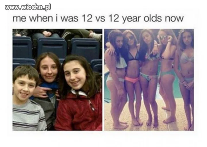 12 lat kiedyś i dziś.  