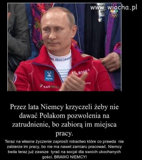 Niemcy krzyczeli Polacy zabiorą nam miejsca pracy