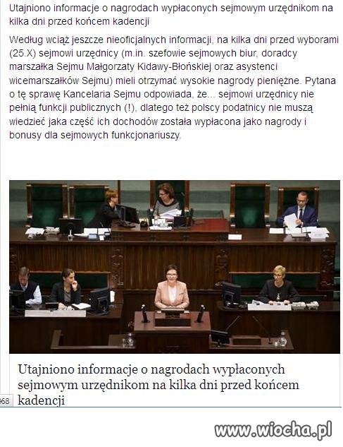 Utajnili ile nakradli. Nagrody ku*wa za co ??