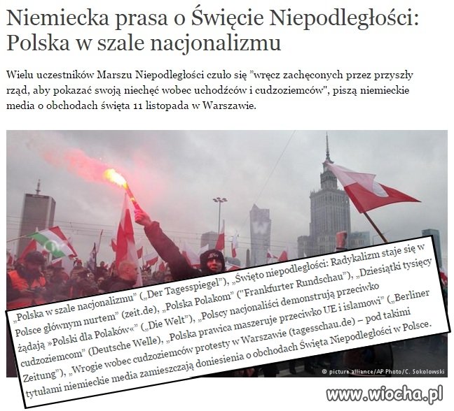 "Polska w szale nacjonalizmu" Nie no ku#a...