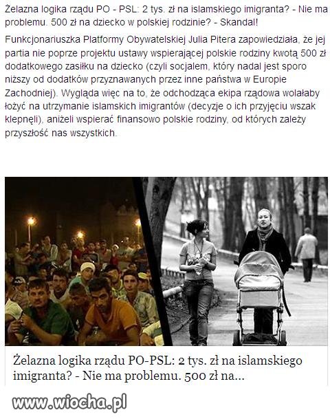 Platforma nie poprze ustawy 500 zł na dziecko.