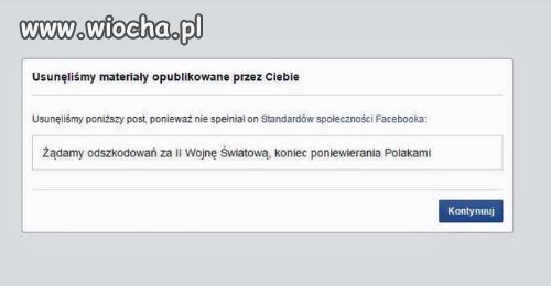 Standardy społeczność Facebook 