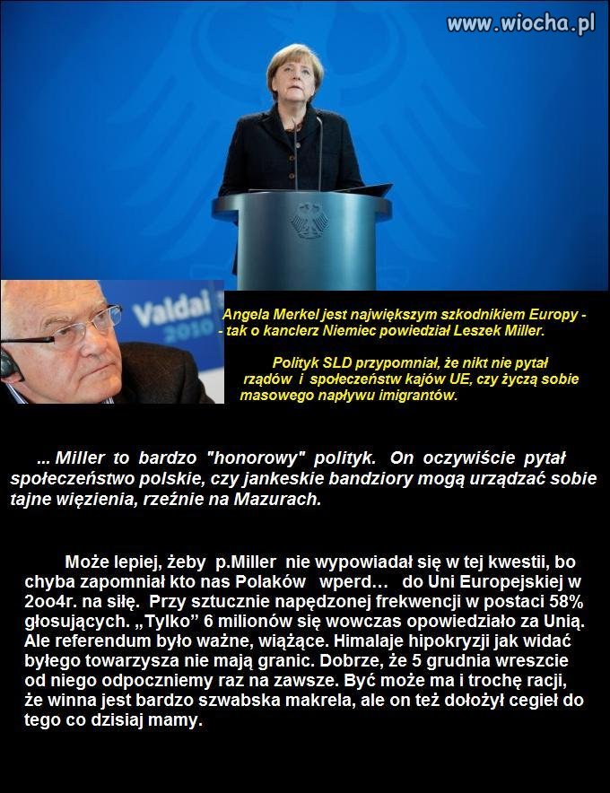 Leszek Miller teraz tak gada, bo przegrał wybory 
