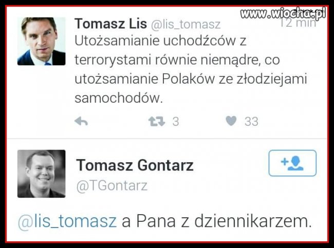 Utożsamianie uchodżców z terrorystami.