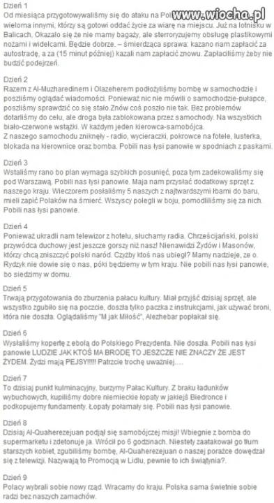 Z pamiętnika arabskiego terrorysty