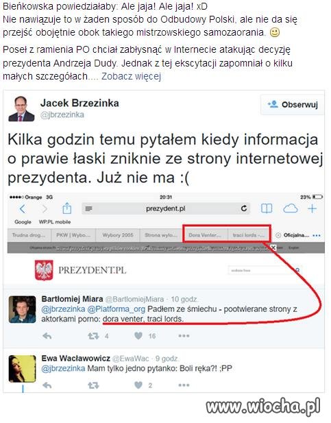 Trzepanko posła .