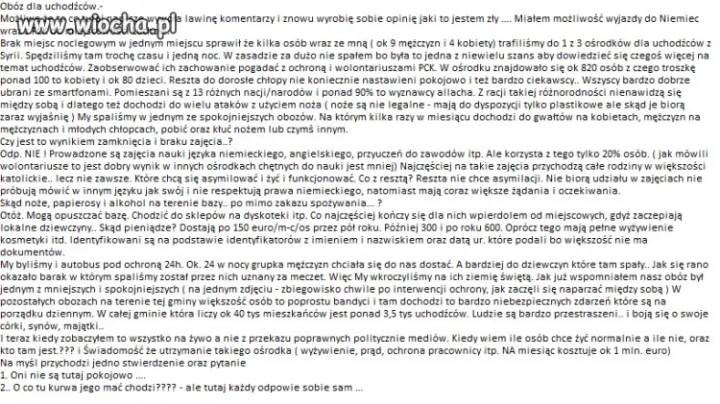 Szokujaca relacja z obozu dla uchodzców 