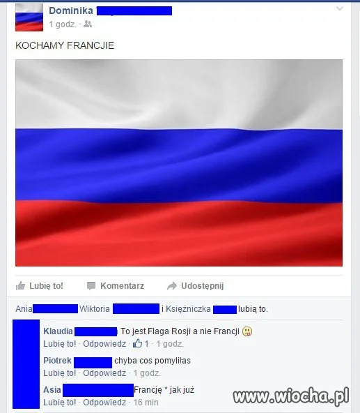 "KOCHAMY FRANCJIE"