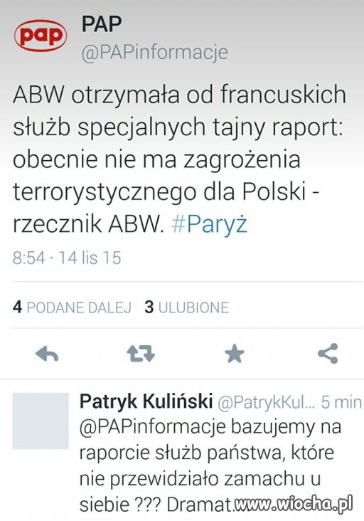 Widać że wszyscy są "przygotowani" na islamistów