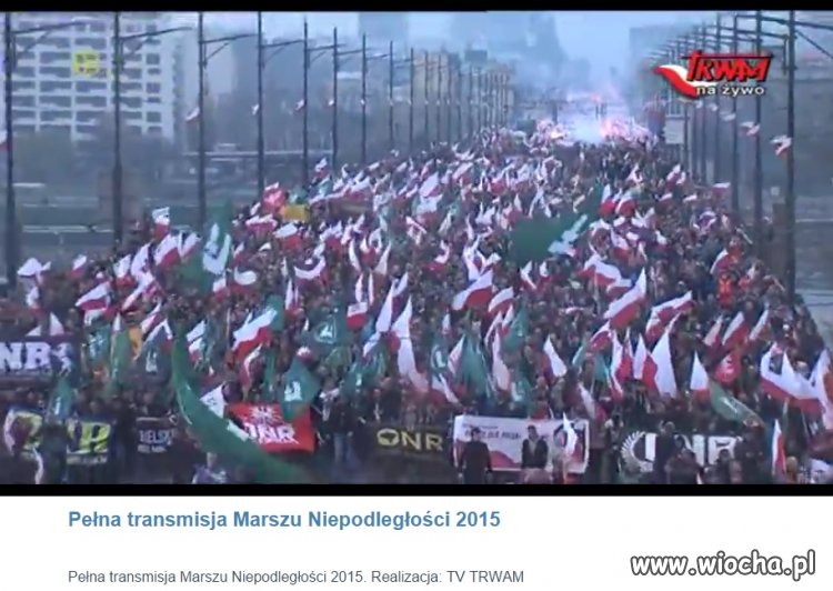 Polska telewizja TRWAM transmituje Marsz 11ego