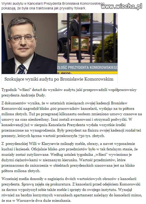Prywatny folwark Komorowskiego za nasze pieniądze.