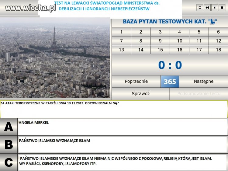 Test na lewacki światopogląd