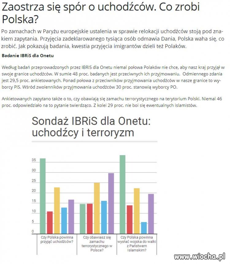 IBRiS dla Onetu  29,5 % Polaków chcą islamistów