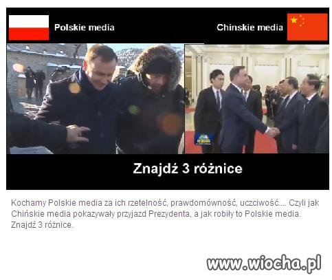 Wiadomości Polskie Media VS Chińskie Media