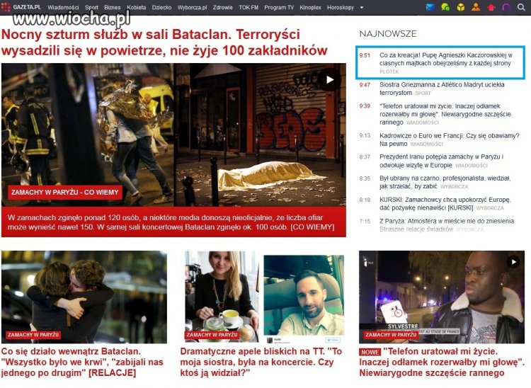 Strona główna gazeta.pl 14.11.2015 godz. 10.00