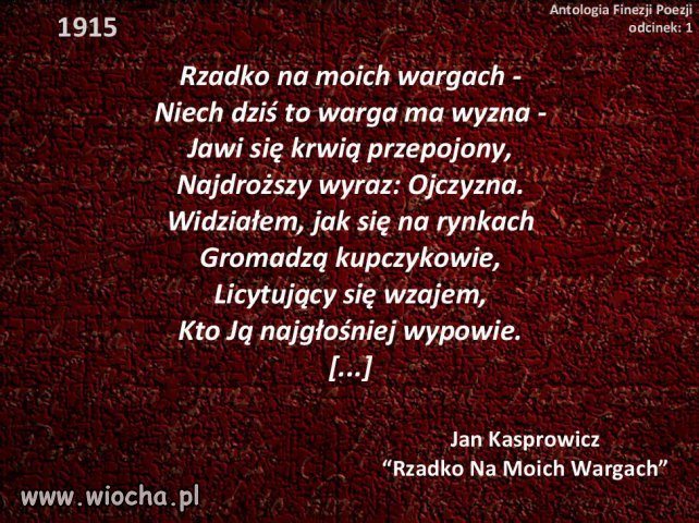 Rzadko na moich wargach...