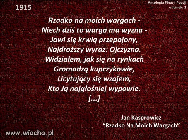 Rzadko na moich wargach...