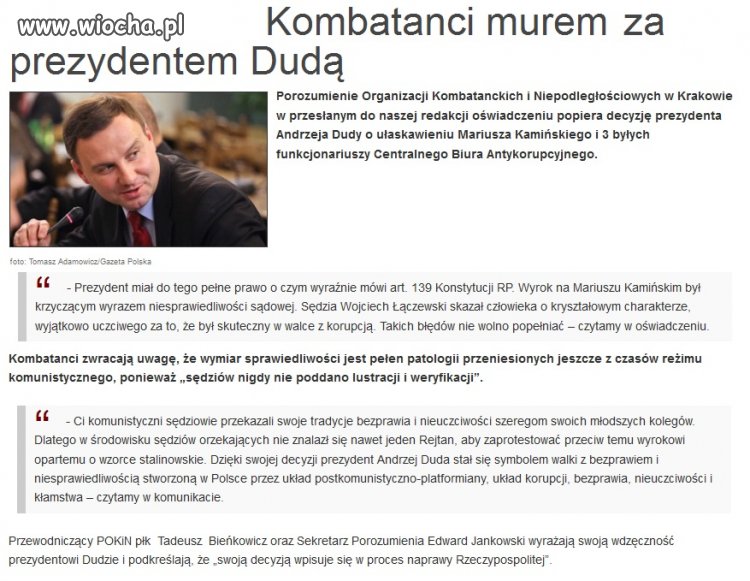 Kombatanci m.in. o  