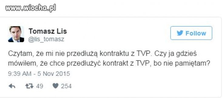 Jasne, teraz już nie, bo koryto się usrało...