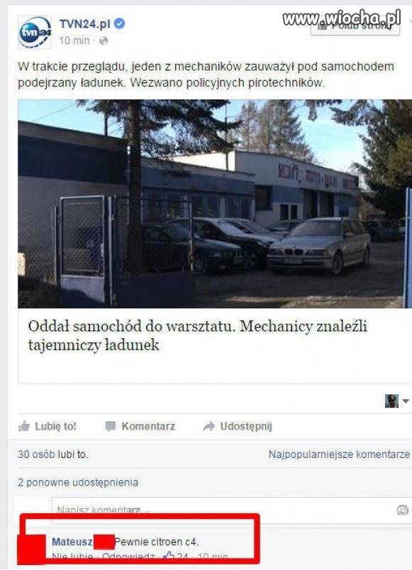 Ładunek w aucie