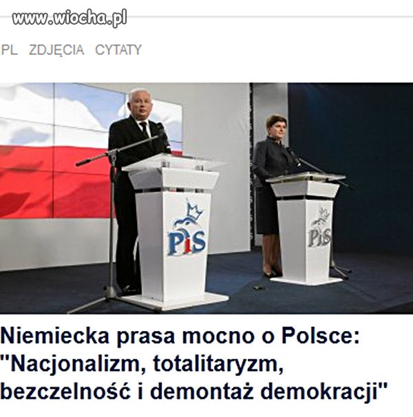 Taki tekst w niemieckiej prasie