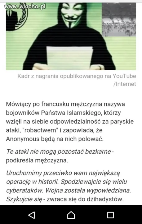Anonymous vs ISIS 