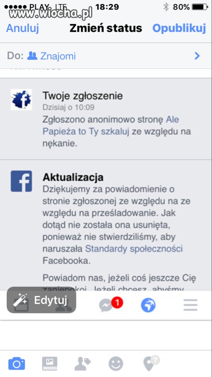 Standardy Facebooka...