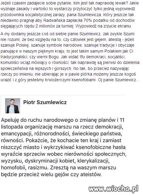 Następny bełkot Szumlewicza