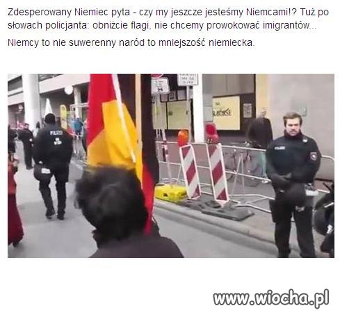 Niemiecki Policjant : obniżcie flagi 