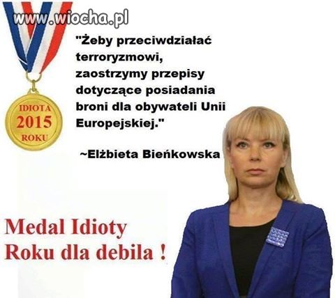 Medal idioty roku 2016 został wręczony