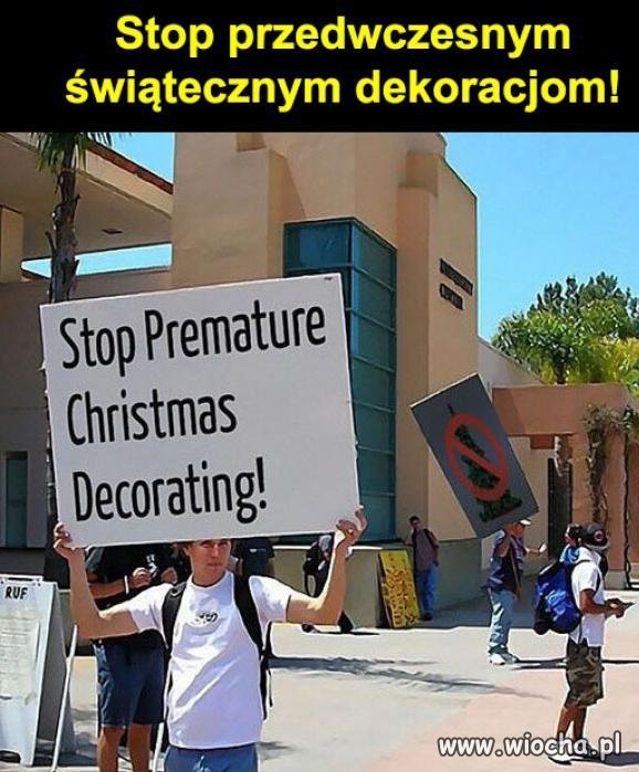 Przedwczesne dekoracje świąteczne