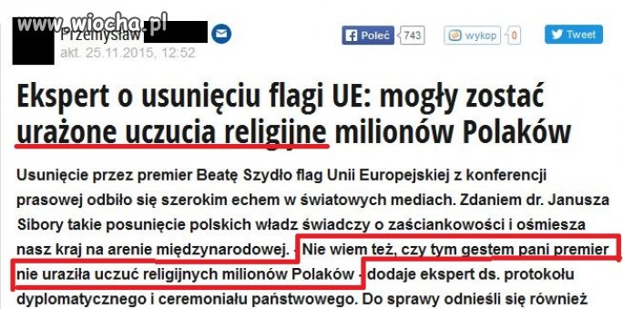 Zmiana flagi i obrażenie uczuć religijnych