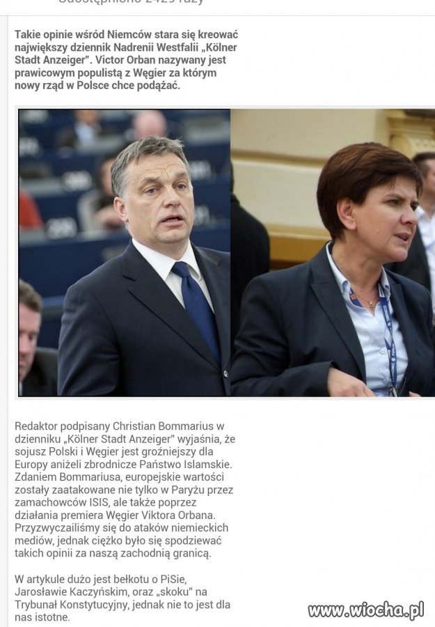 Sojusz Polsko Węgierski groźniejszy niż Islamiści.