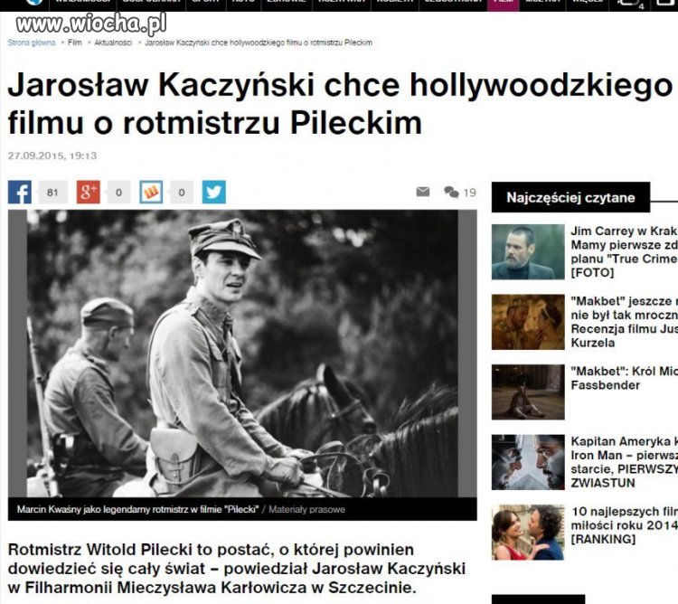 Ostatnie dzieło o Pileckim pozbawione dotacji ...