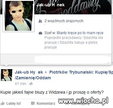 Bluza JP, szlachta baluje pleps pracuje