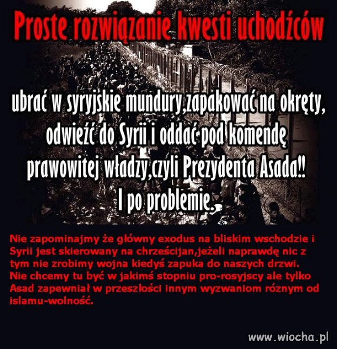 Rozwiązanie kwestii uchodźców...