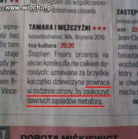 To ci metafora