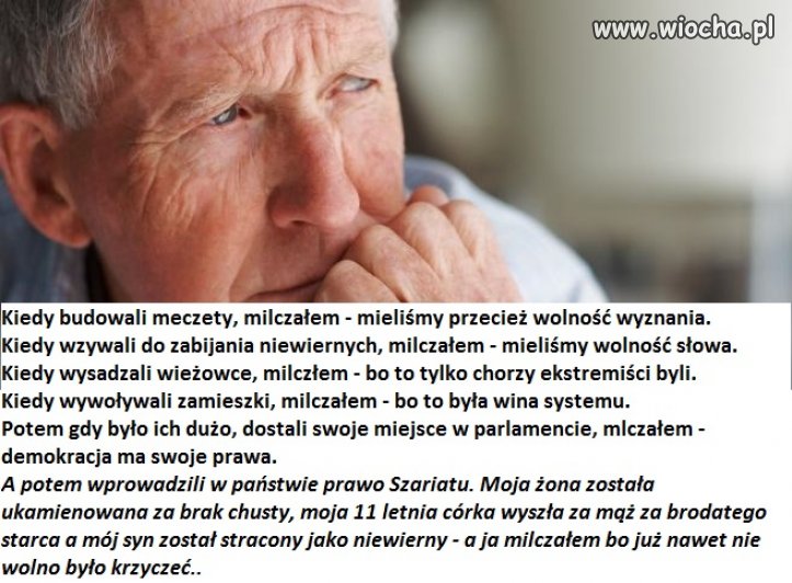 A ja milczałem..