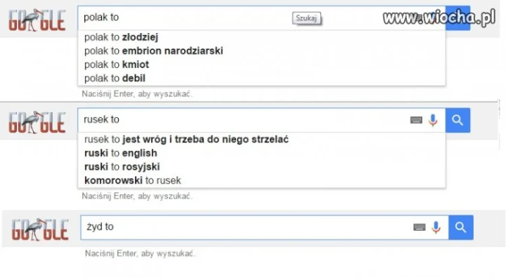 Poprawność polityczna google, pluje nam w twarz