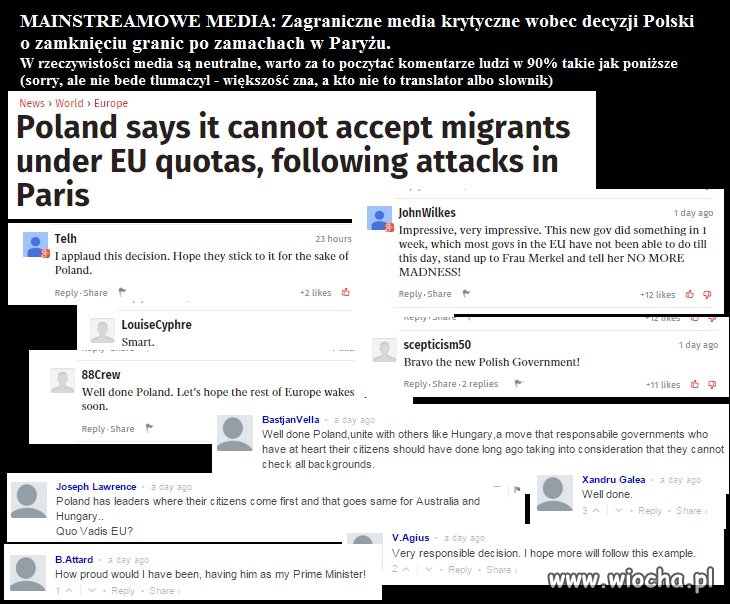 Prawda o "krytycznych" opiniach zagranicy.